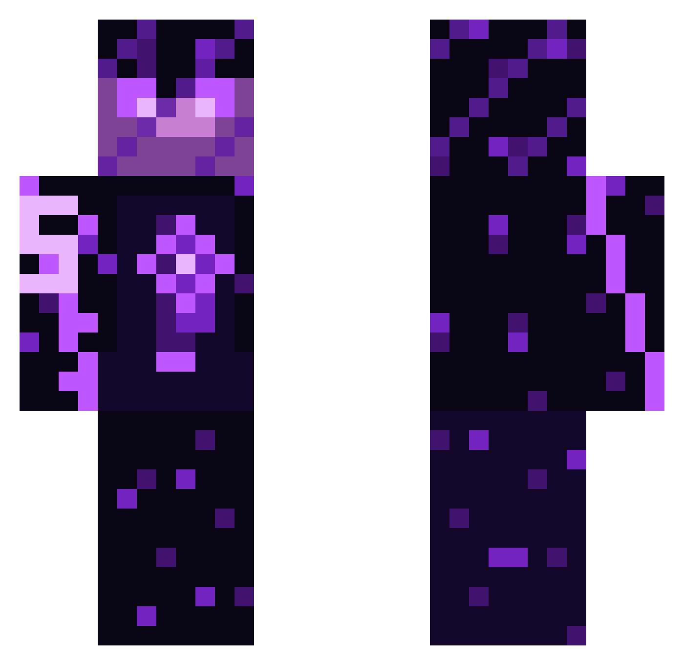 SPACE_FS Minecraft skin, front and back view