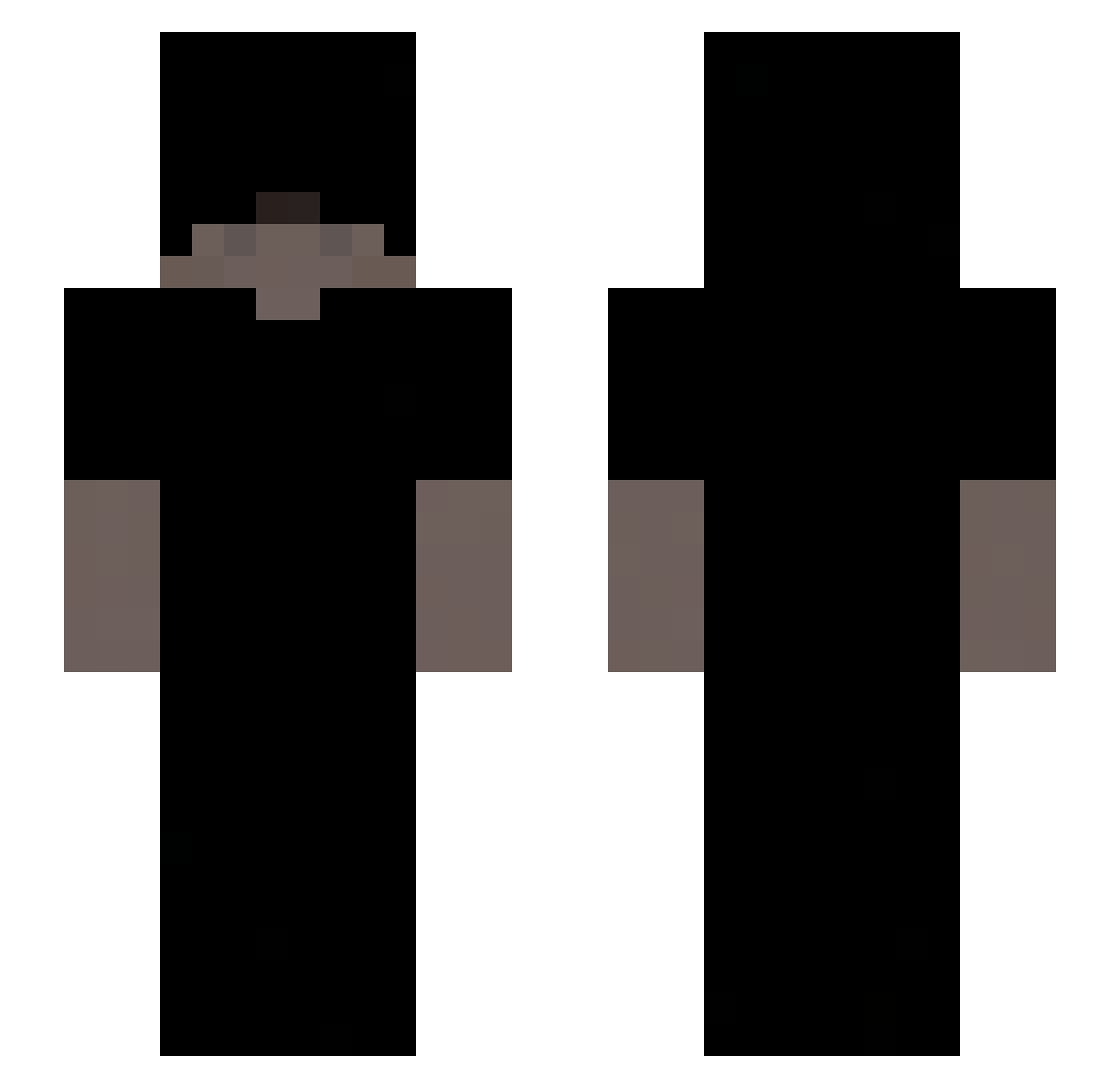 UtsiPL Minecraft skin, front and back view