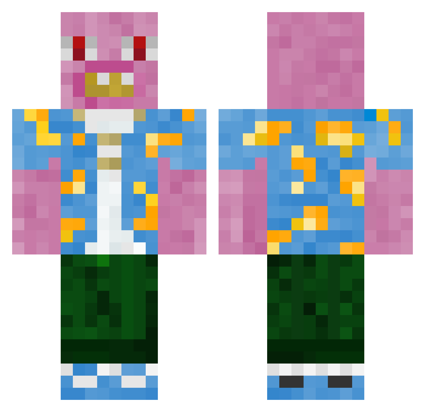 kacelyn Minecraft skin, front and back view