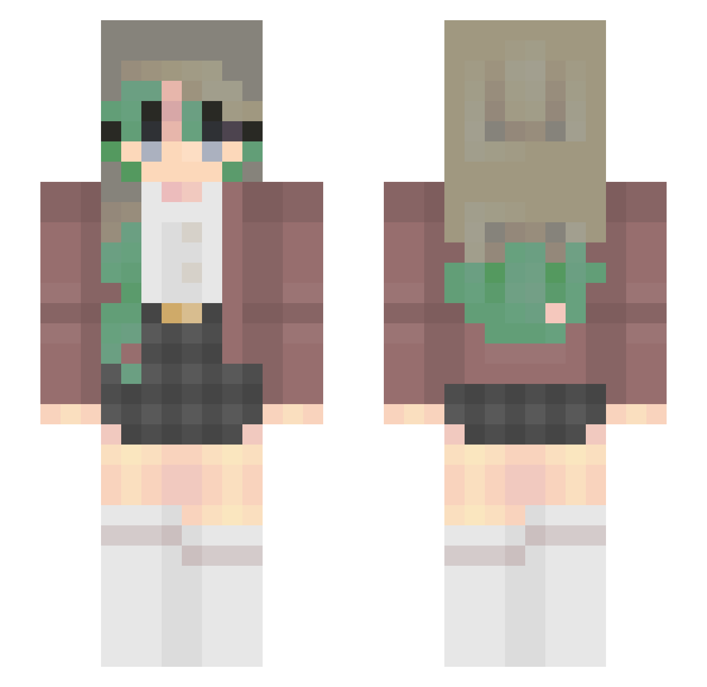 JhonMeyMey Minecraft skin, front and back view