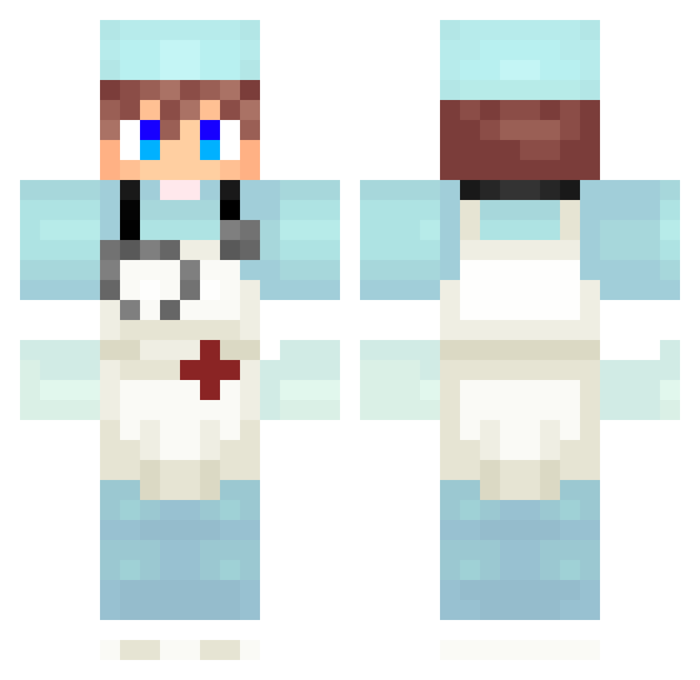 zLegend21 Minecraft skin, front and back view