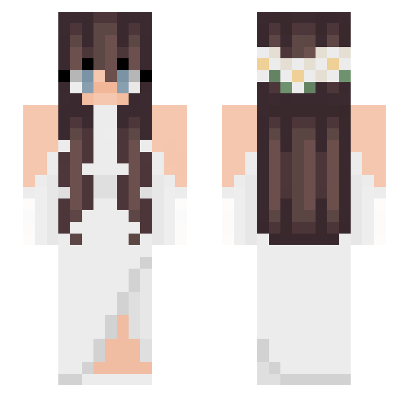 akeshuake Minecraft skin, front and back view