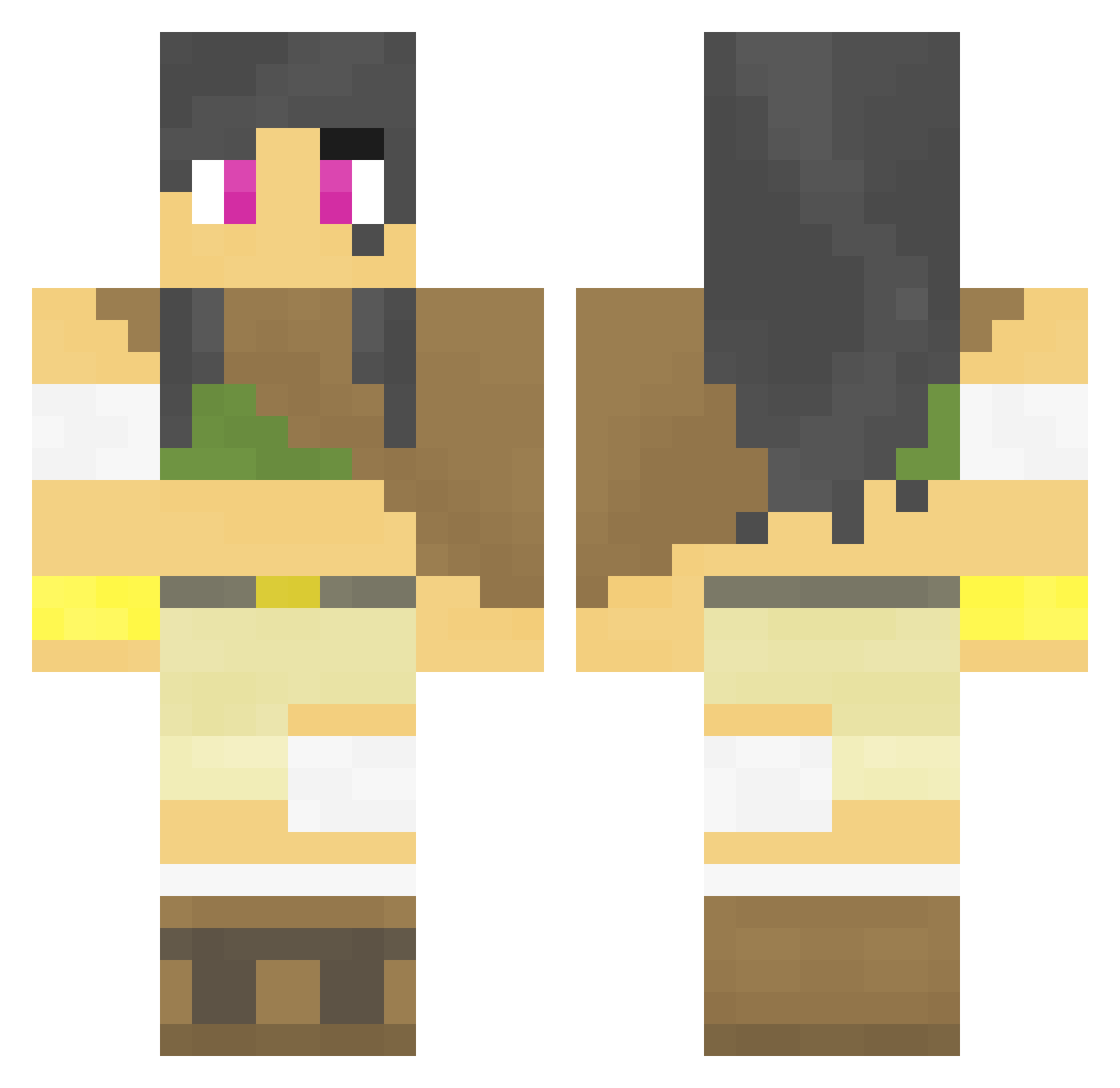 Daring Minecraft skin, front and back view