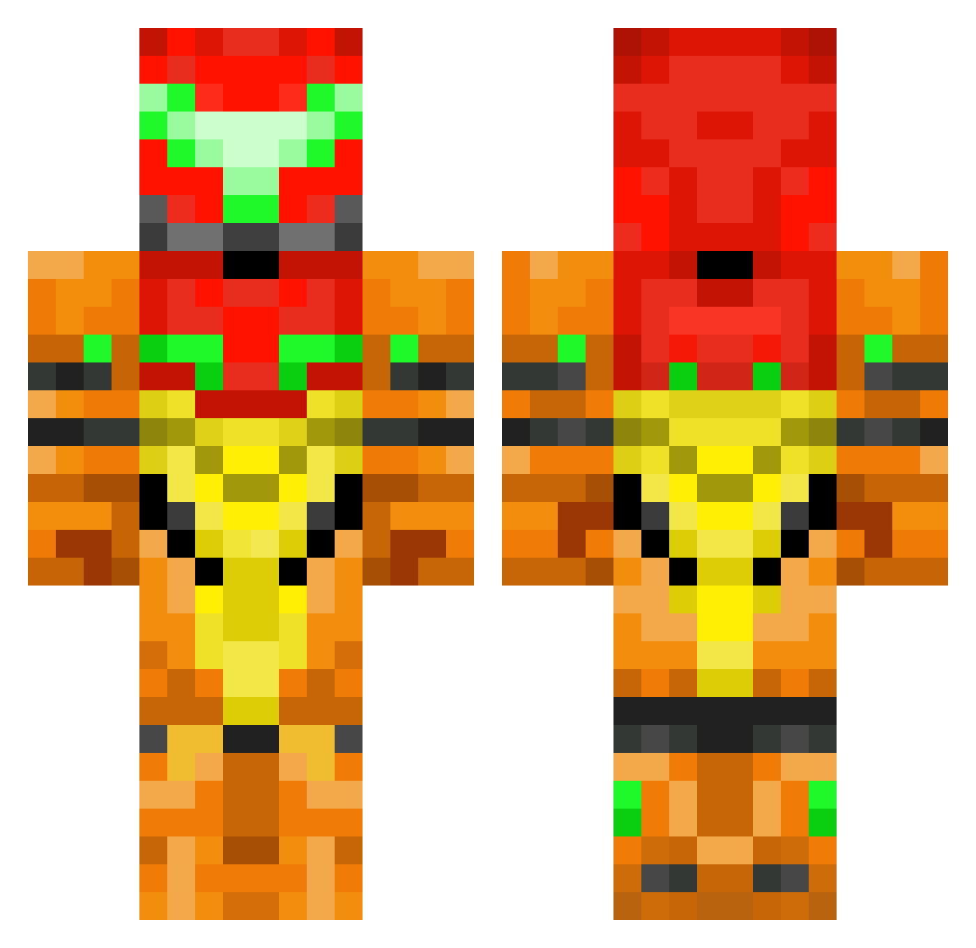 jjjj12212 Minecraft skin, front and back view