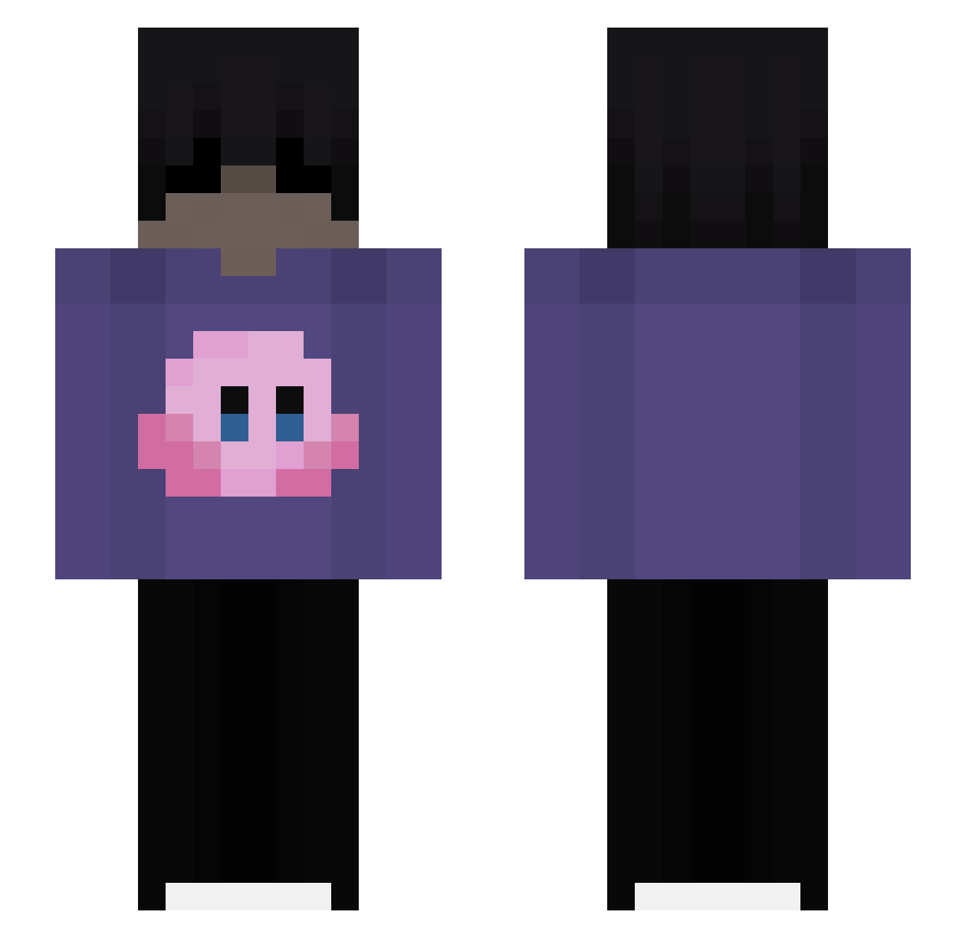 sa1n_ Minecraft skin, front and back view