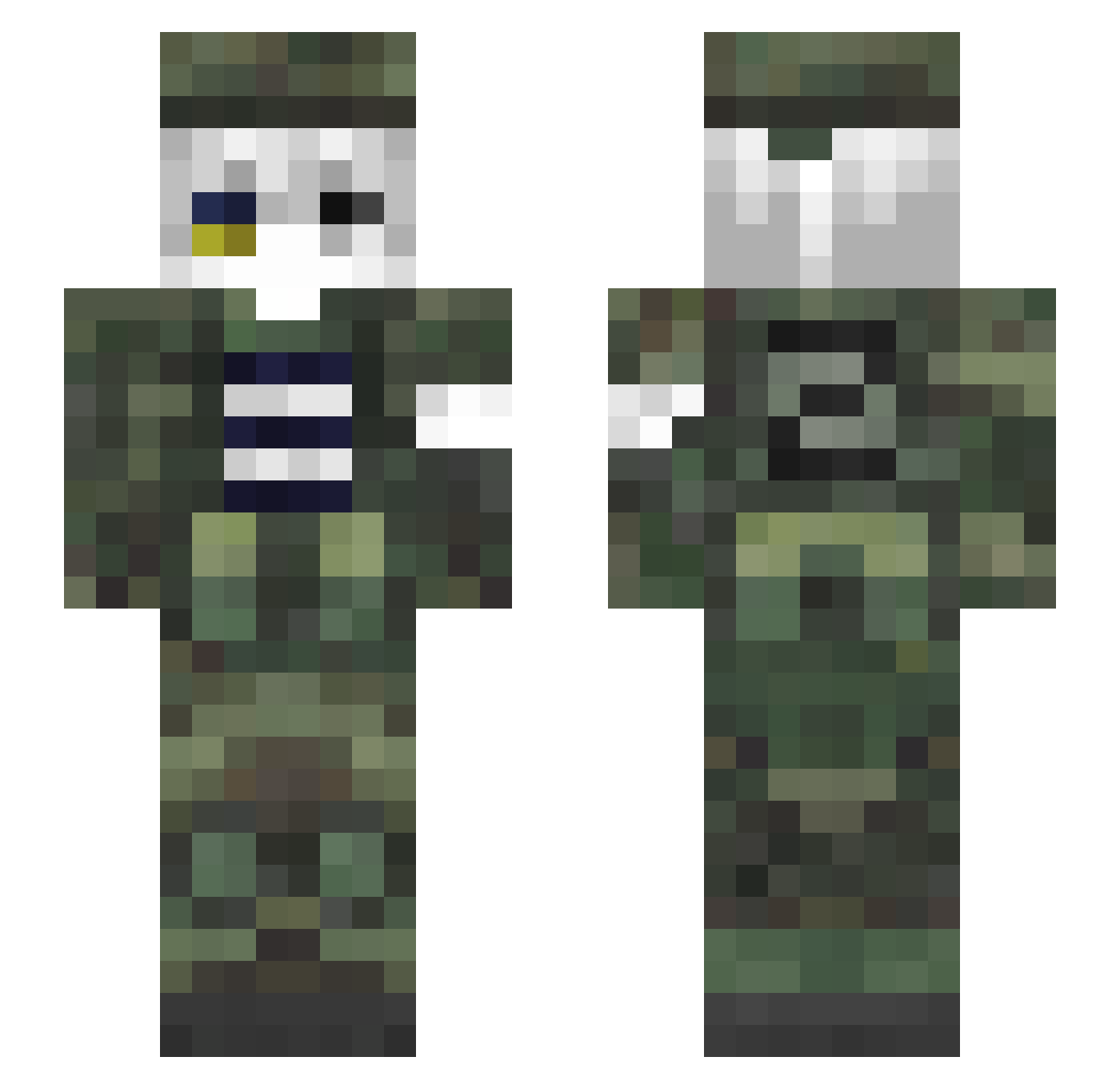 PetTheWoah Minecraft skin, front and back view
