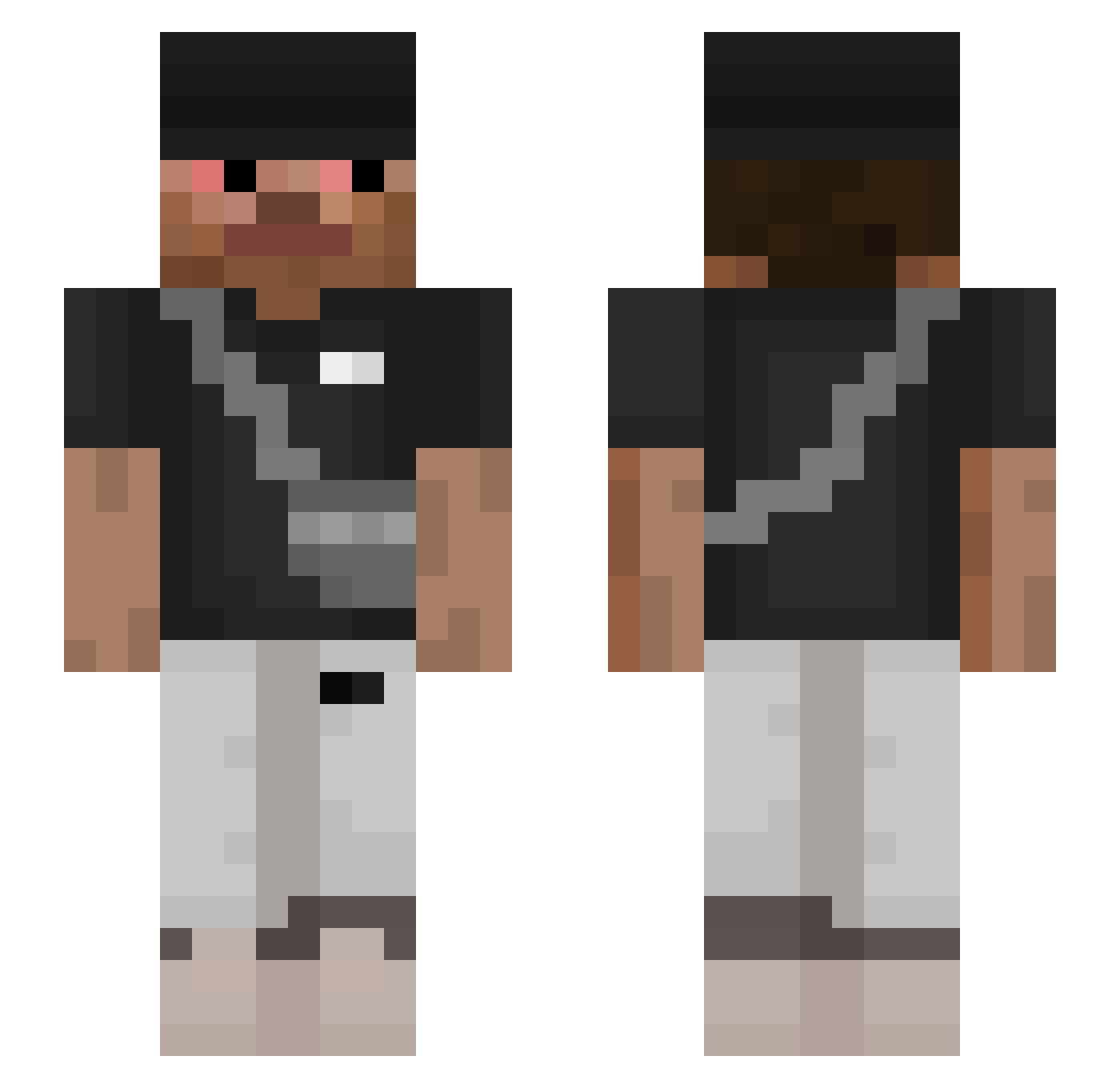 ad1xon_ Minecraft skin, front and back view