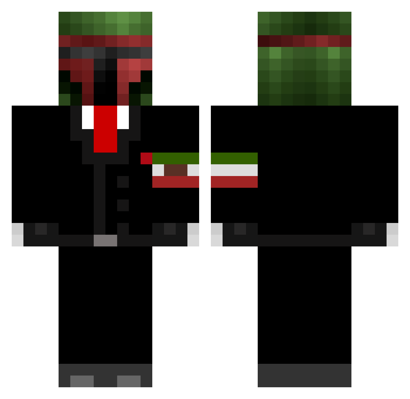 ChetoOH Minecraft skin, front and back view