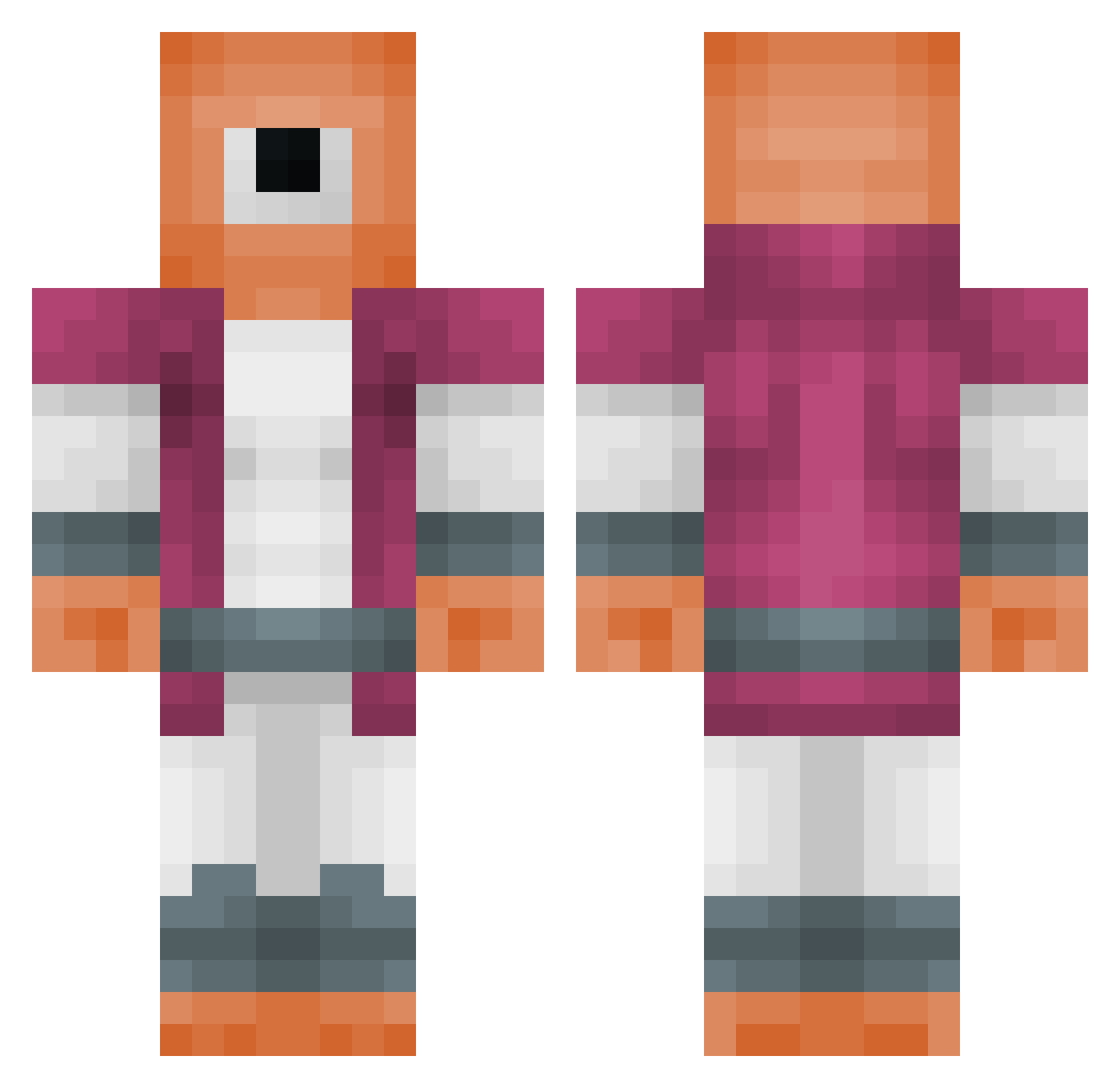 Lemony_Crisket Minecraft skin, front and back view