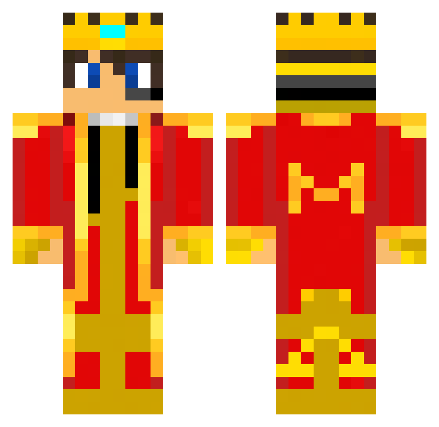 marcosP2020 Minecraft skin, front and back view
