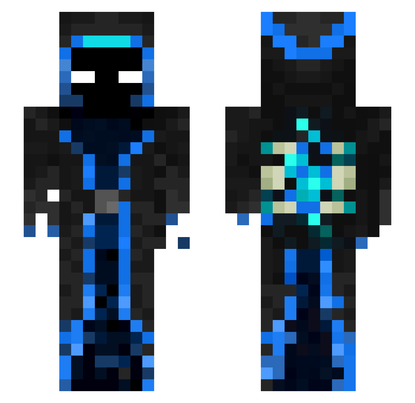 MutigerGeist09 Minecraft skin, front and back view