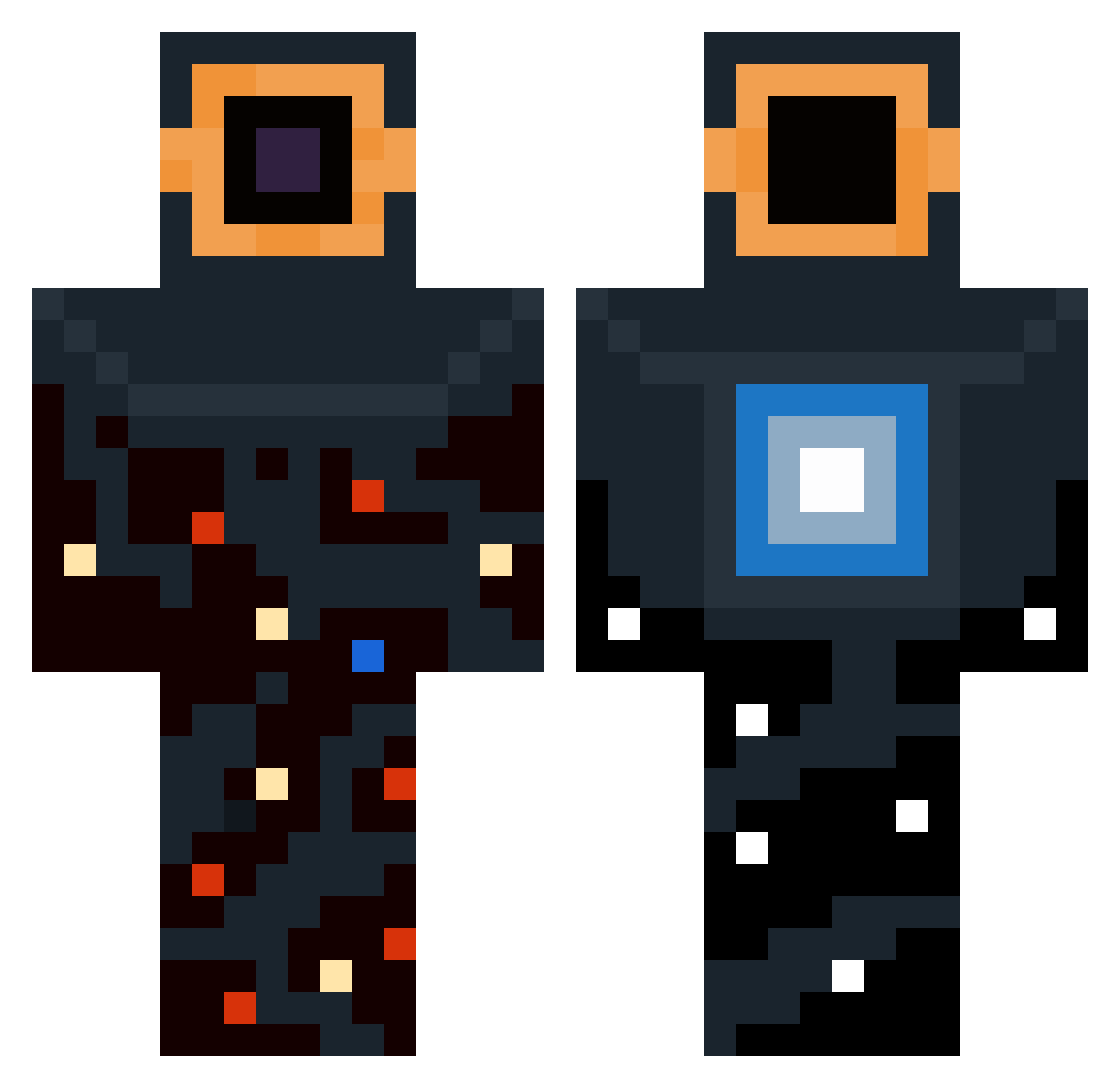 Black_HoleLord Minecraft skin, front and back view