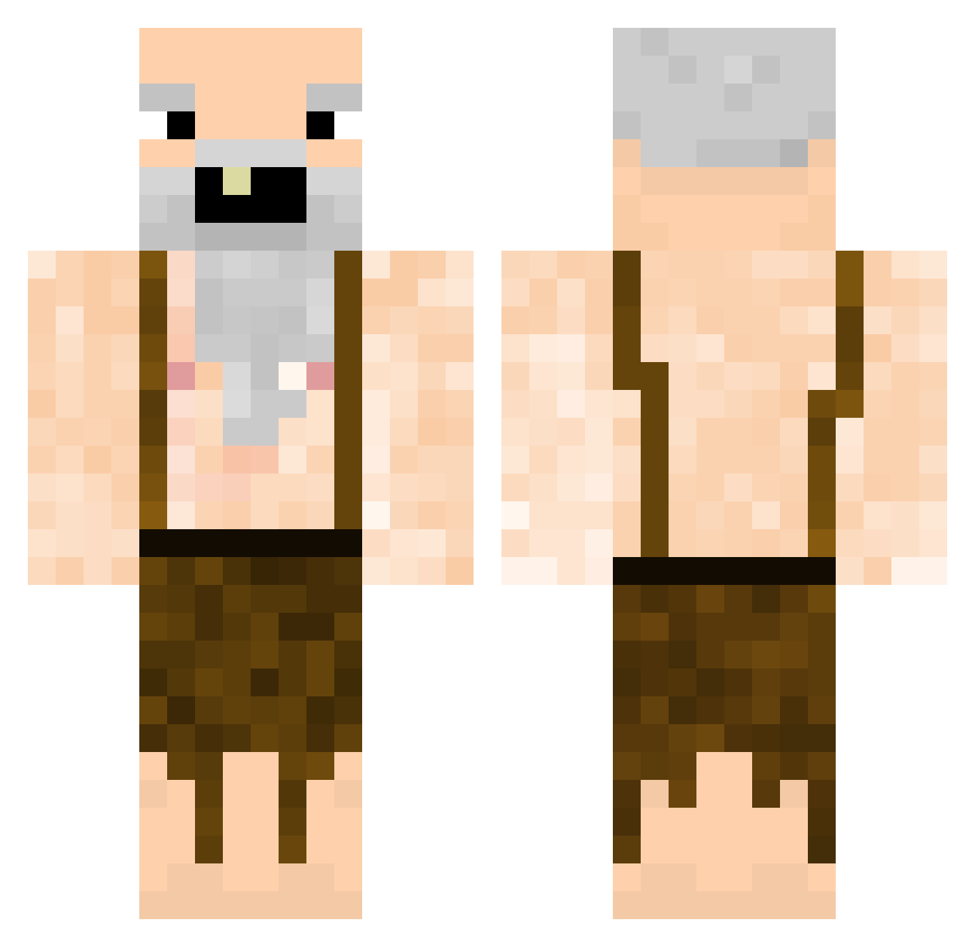 yourfac1 Minecraft skin, front and back view