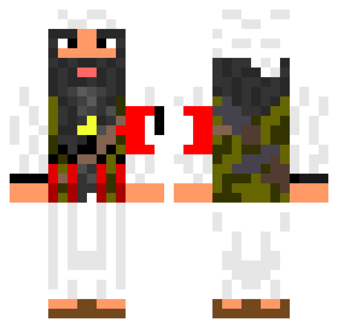 thechunkybozzo Minecraft skin, front and back view
