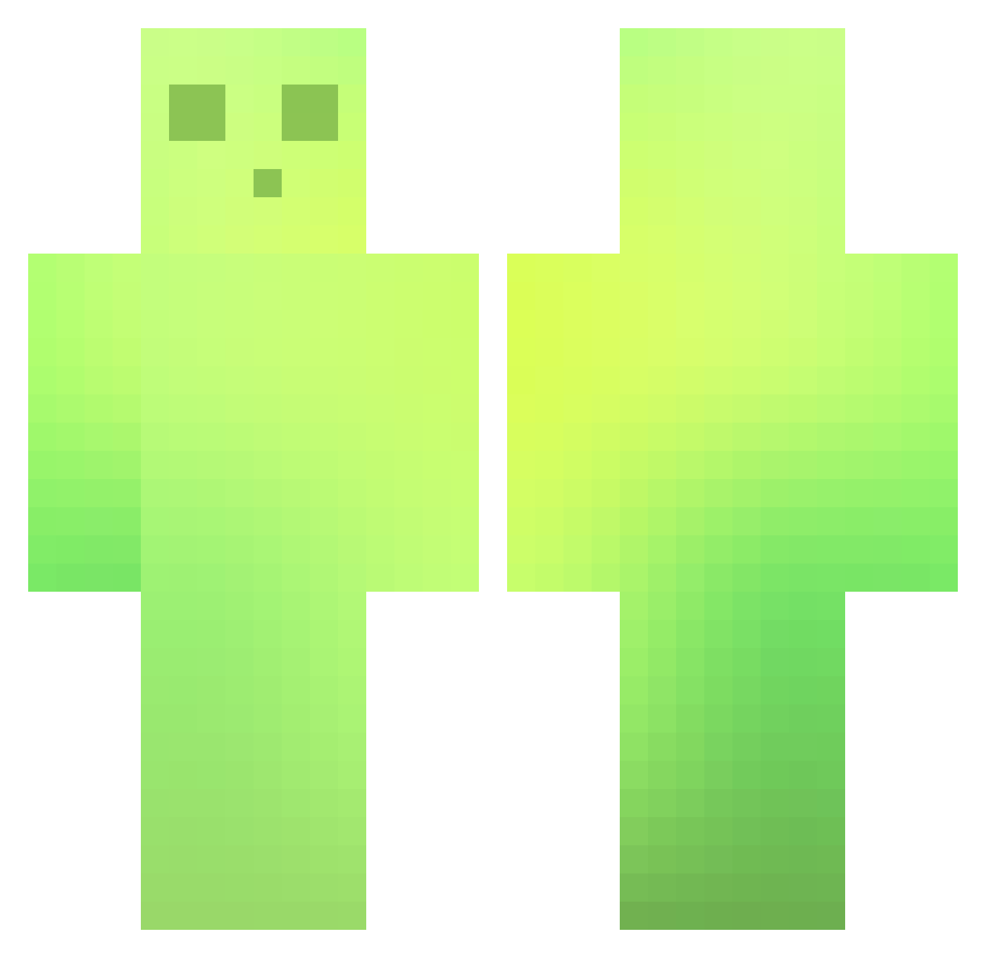 thunderblade310 Minecraft skin, front and back view