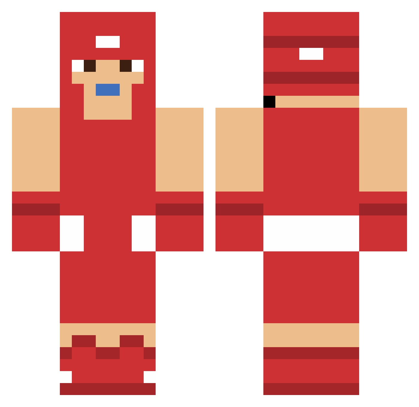 tiimname Minecraft skin, front and back view