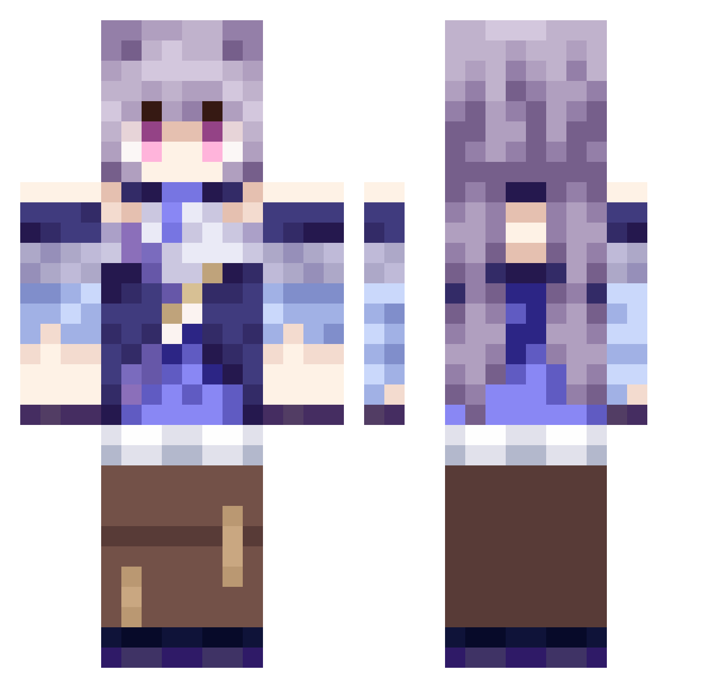 __Vall Minecraft skin, front and back view