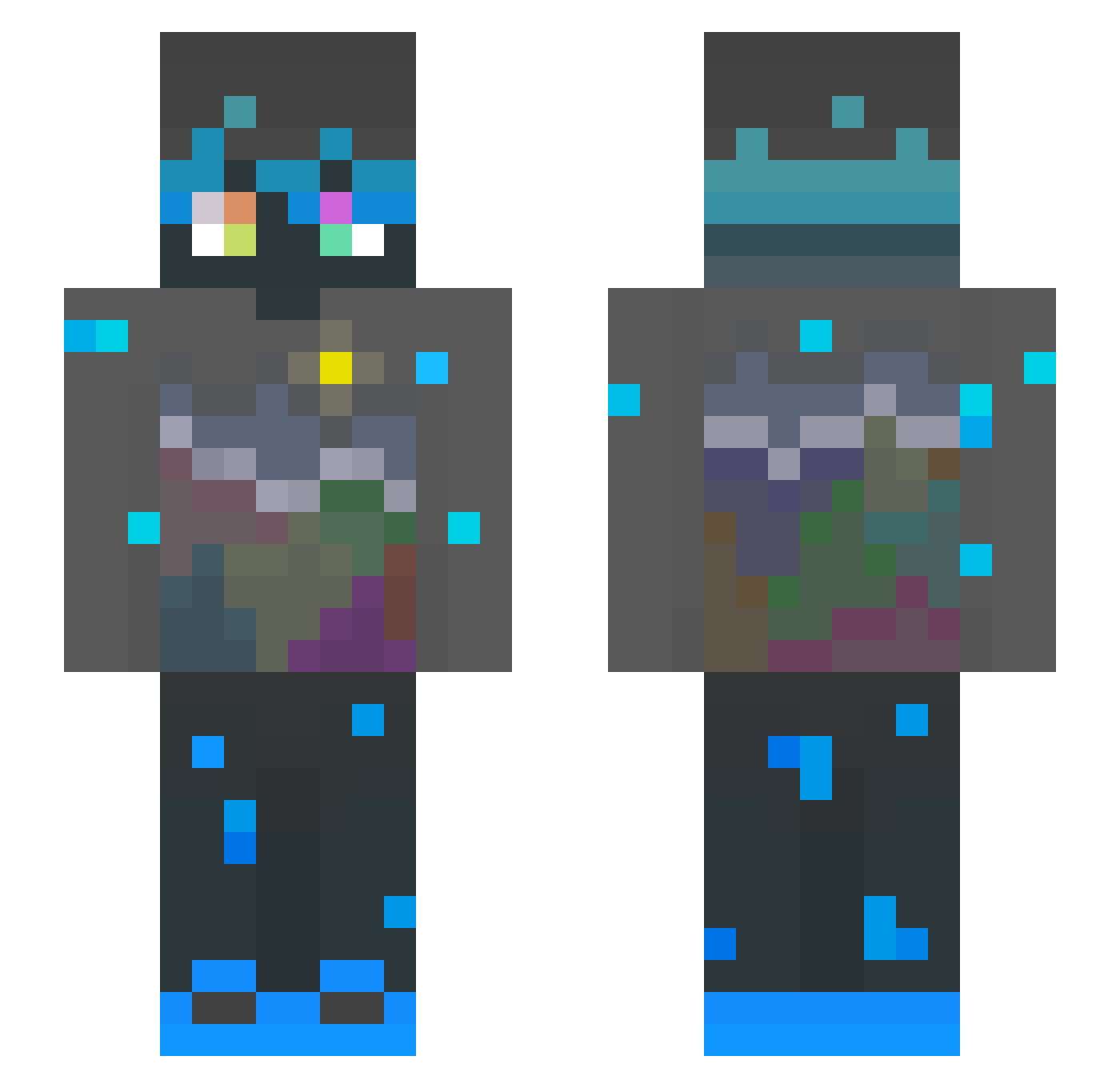 Felatol Minecraft skin, front and back view