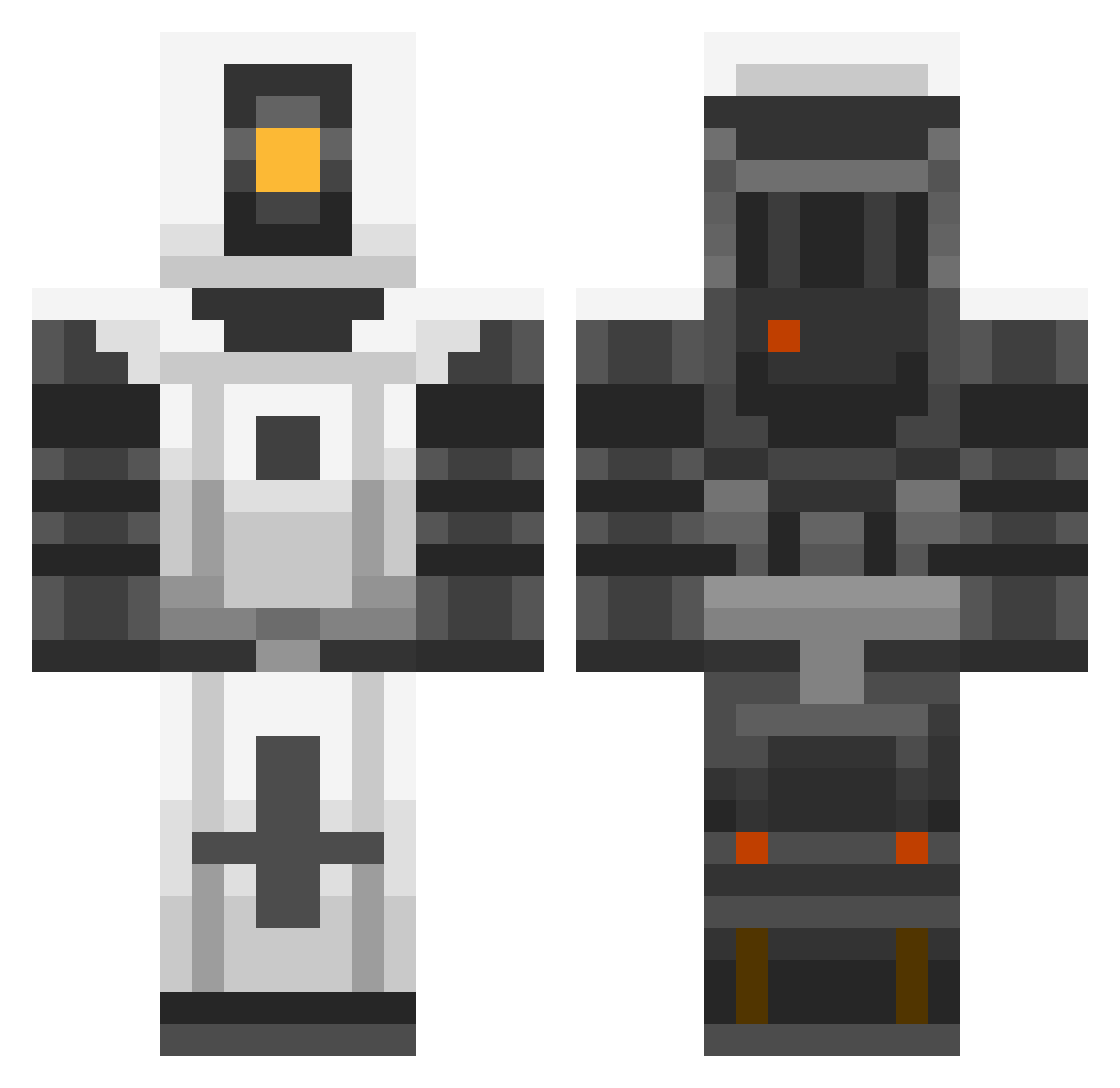 milodeo Minecraft skin, front and back view