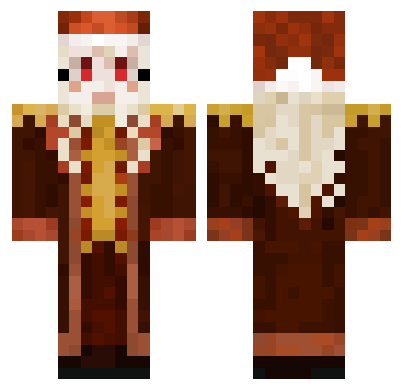 Zambonii2 Minecraft skin, front and back view