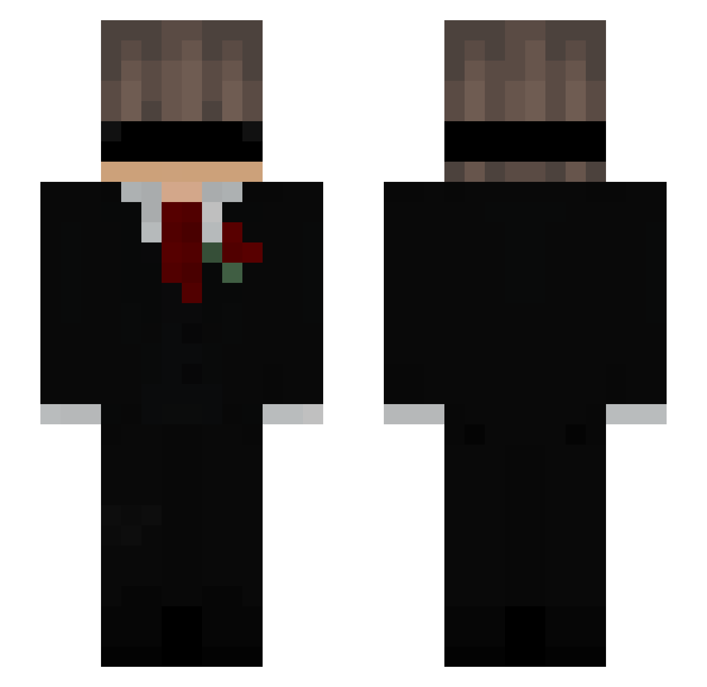 Sthraw Minecraft skin, front and back view