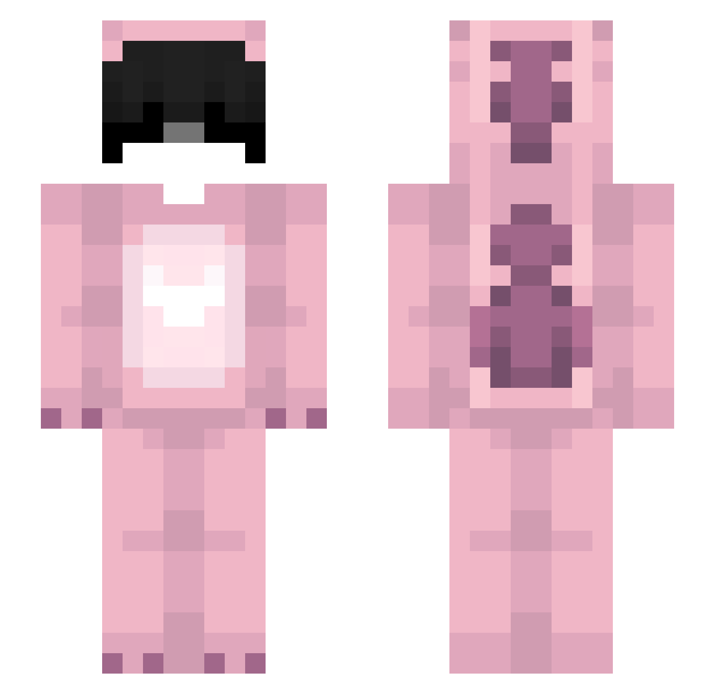 BORBOL Minecraft skin, front and back view