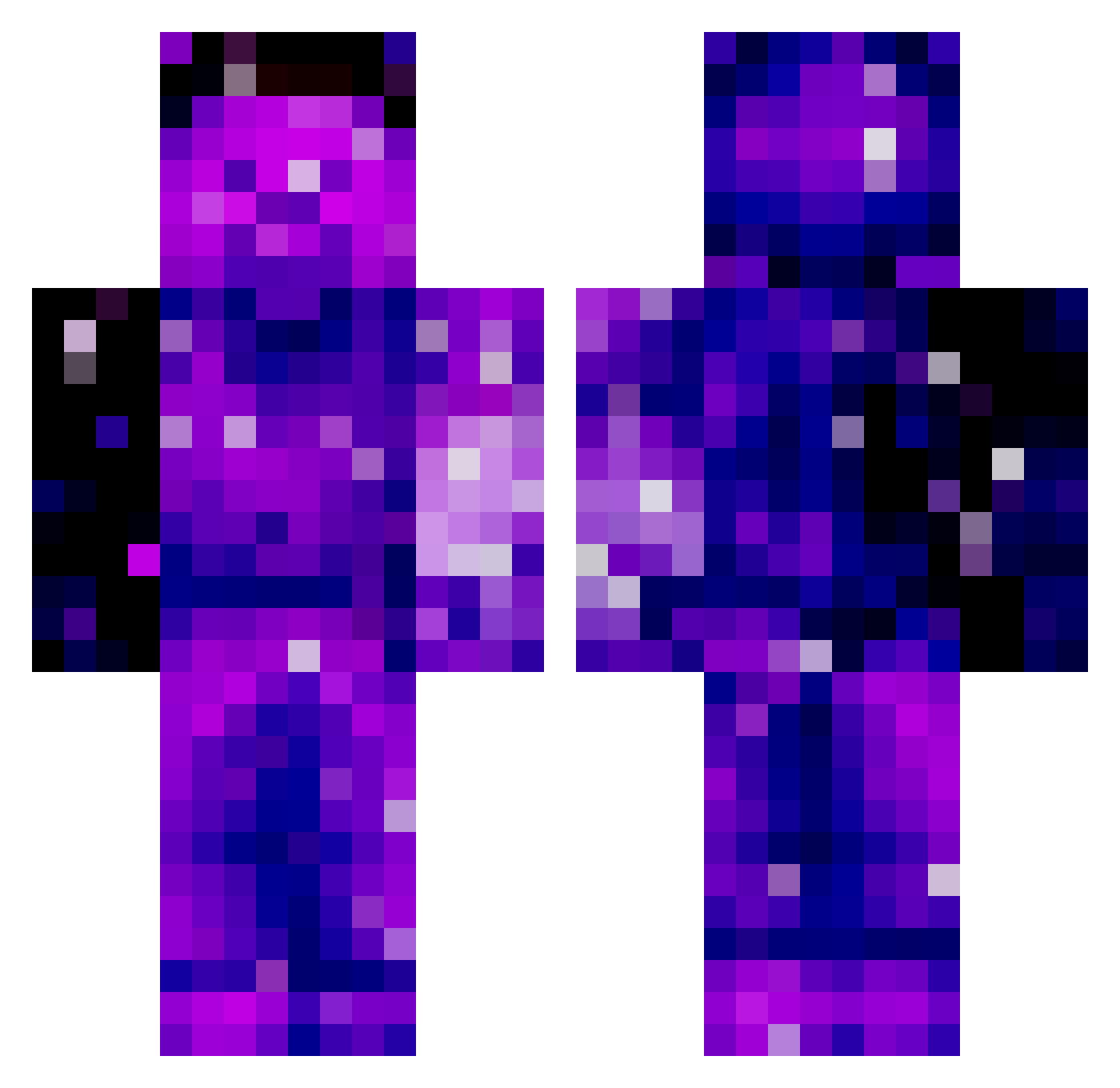 RartedMonkey Minecraft skin, front and back view