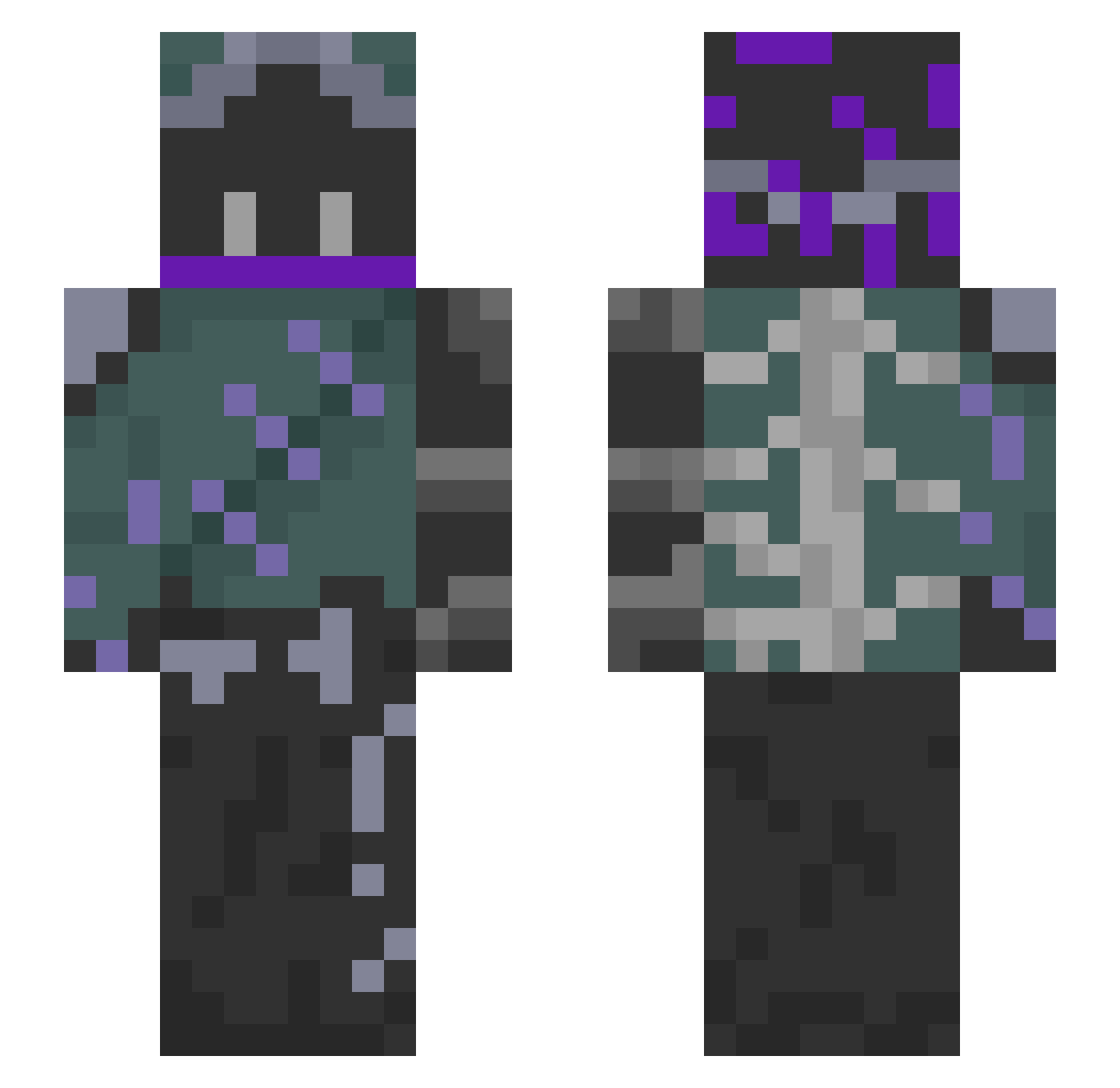 meowrymoon Minecraft skin, front and back view