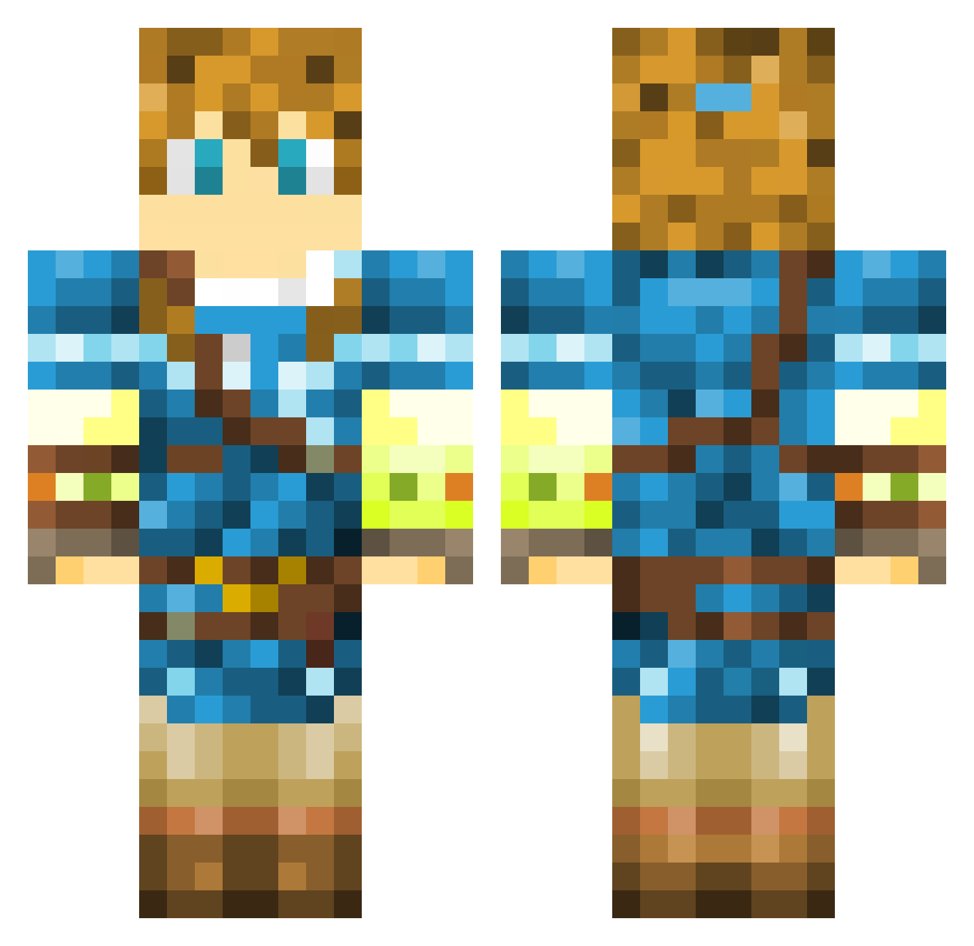 MC_Broseph Minecraft skin, front and back view