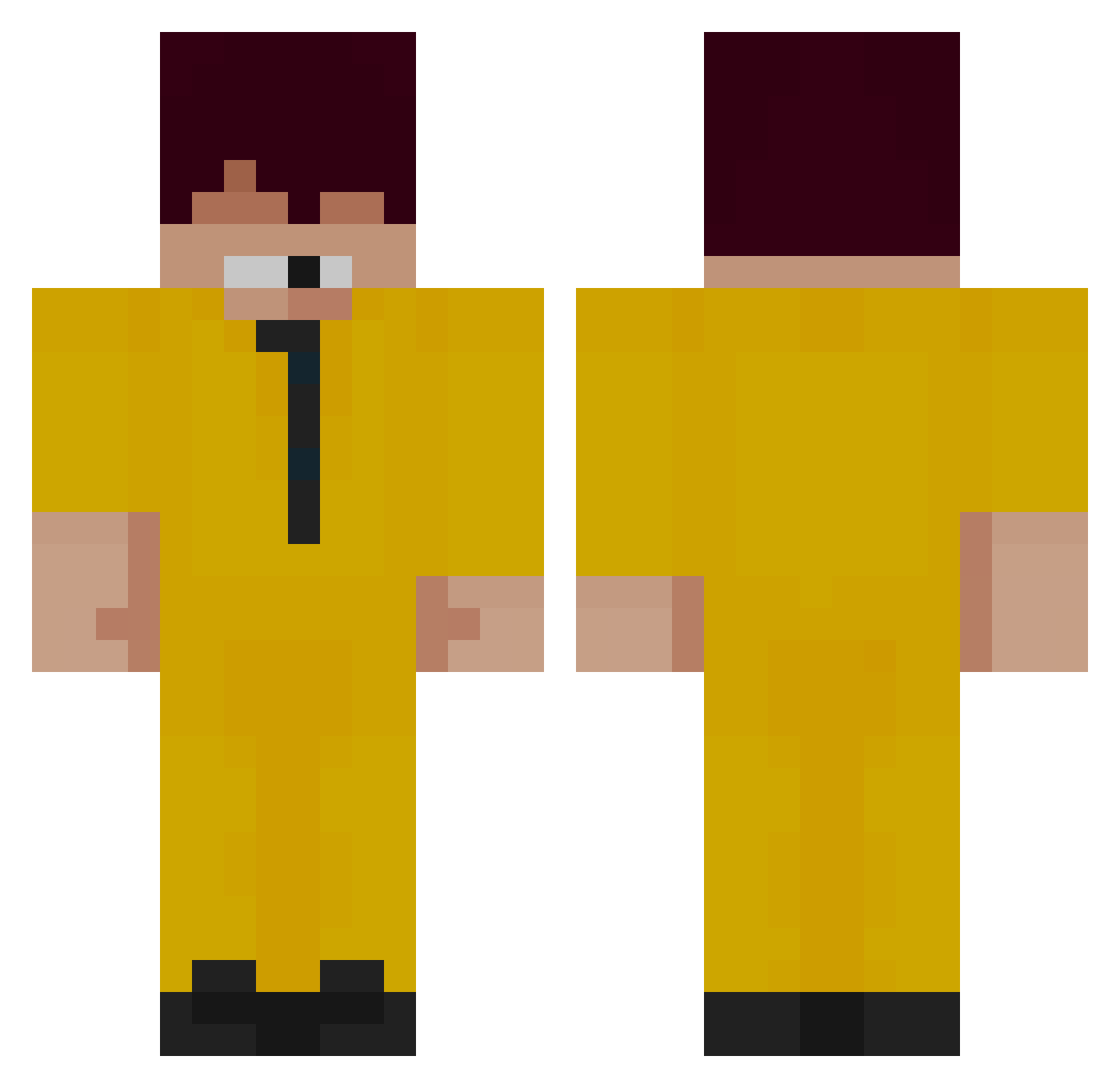 Kladdig Minecraft skin, front and back view