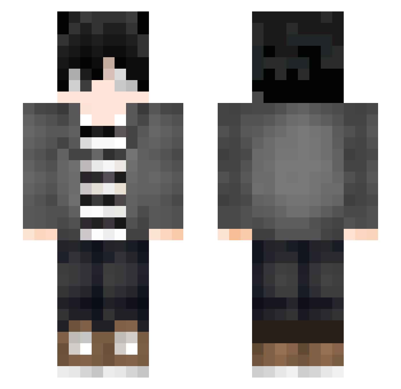 Pollosupremacia Minecraft skin, front and back view