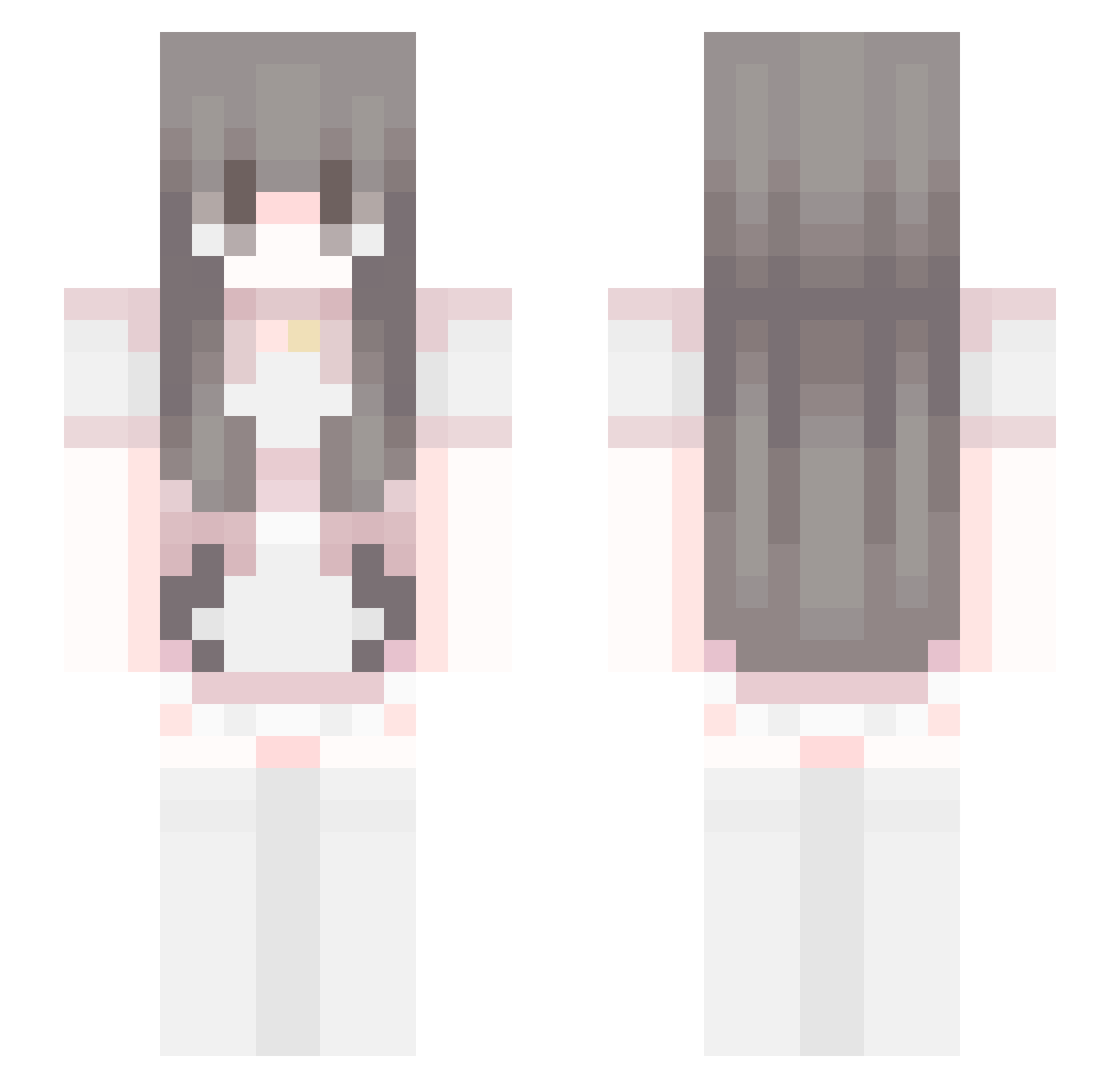 Vuremi Minecraft skin, front and back view