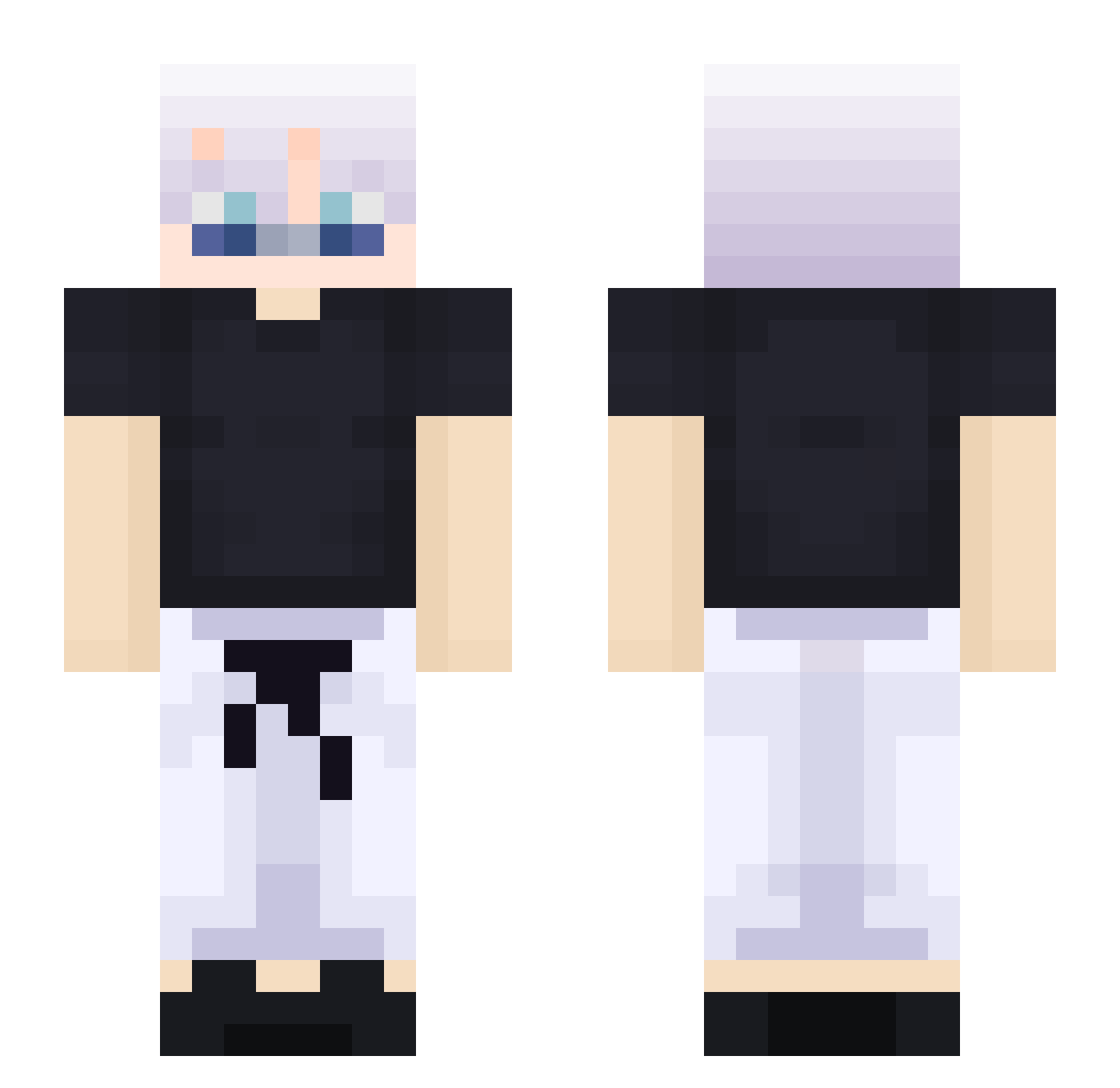 0ddyi Minecraft skin, front and back view