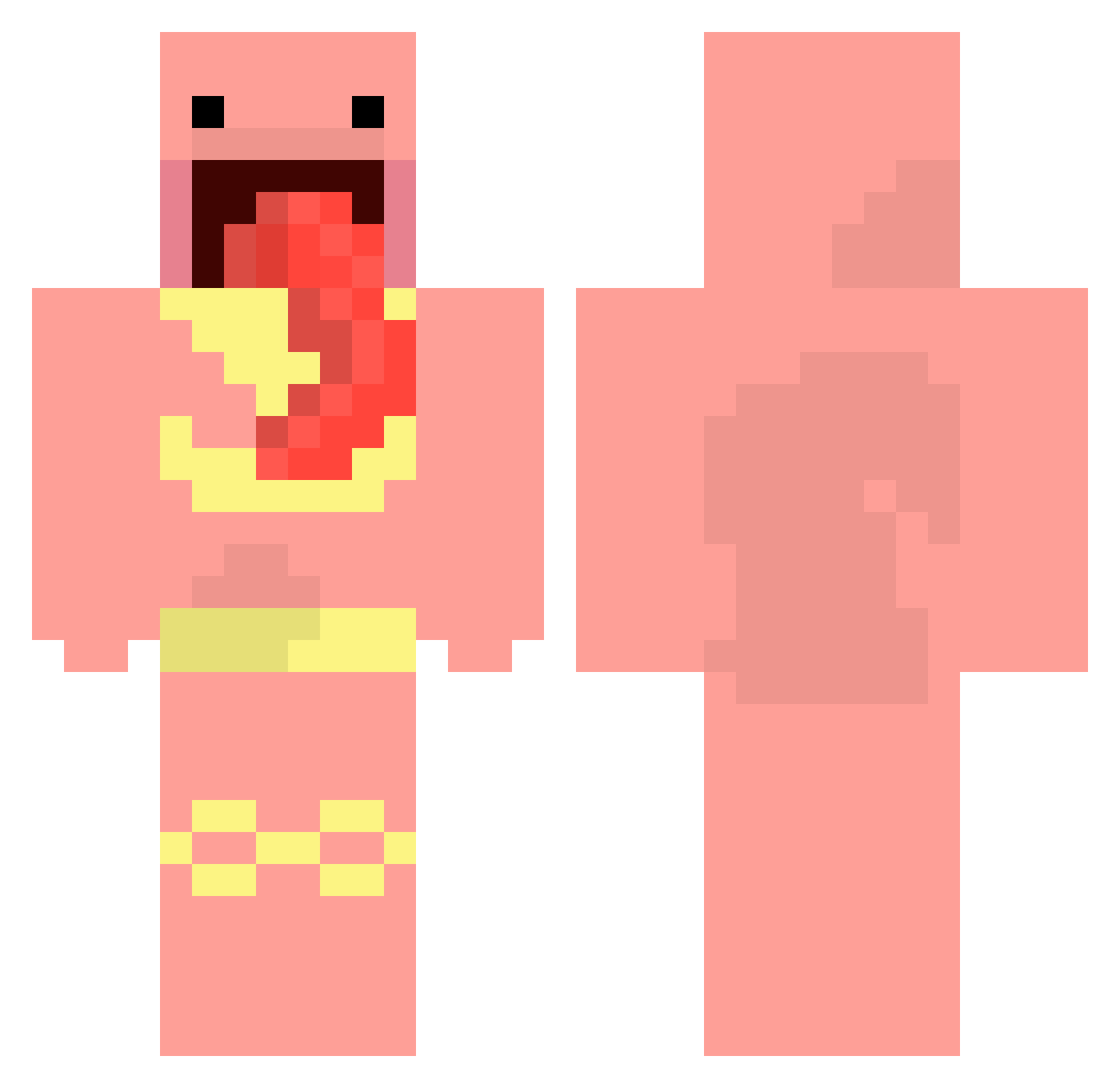 Dedpig1234 Minecraft skin, front and back view