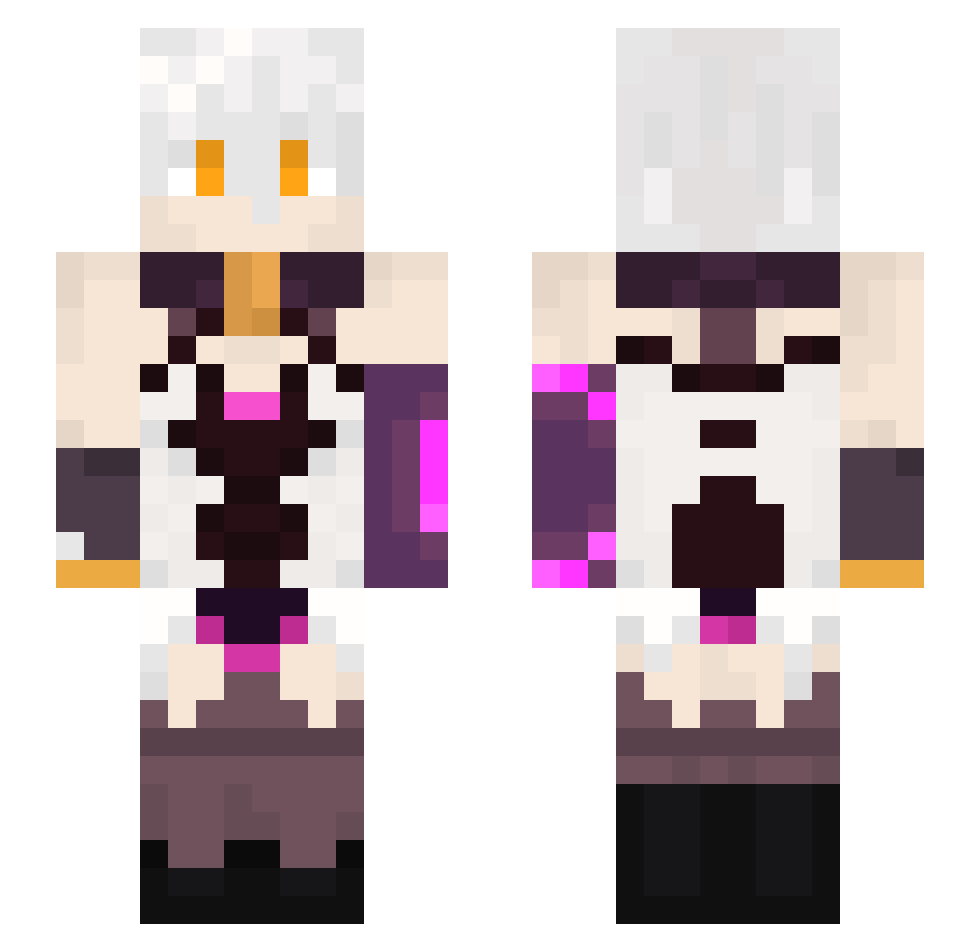 eva013 Minecraft skin, front and back view
