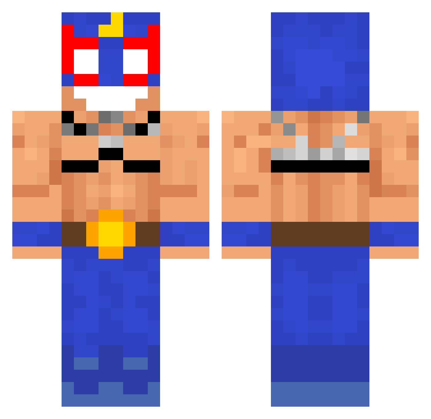 Stra1ghtlord Minecraft skin, front and back view
