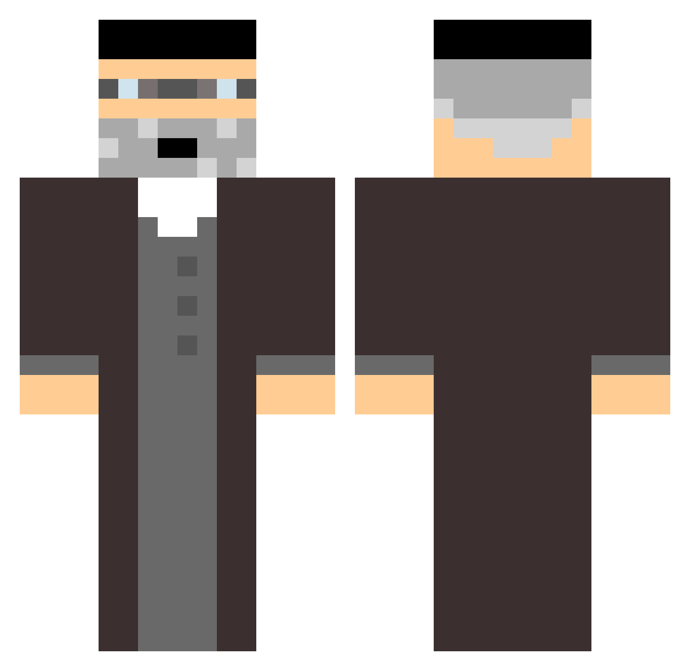 DiegoEXP Minecraft skin, front and back view