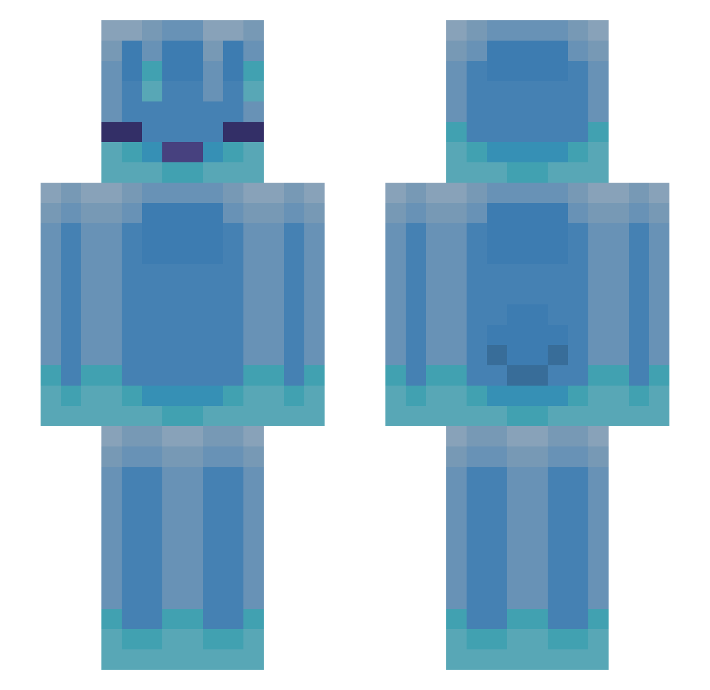 CatGirlCutie Minecraft skin, front and back view