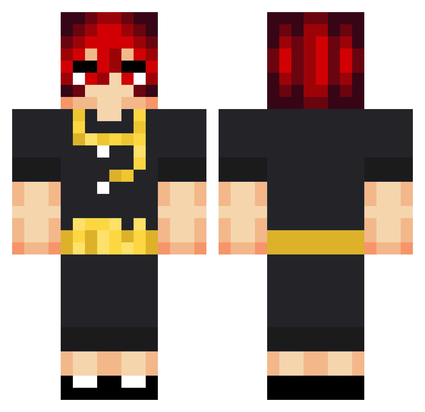bil64px Minecraft skin, front and back view