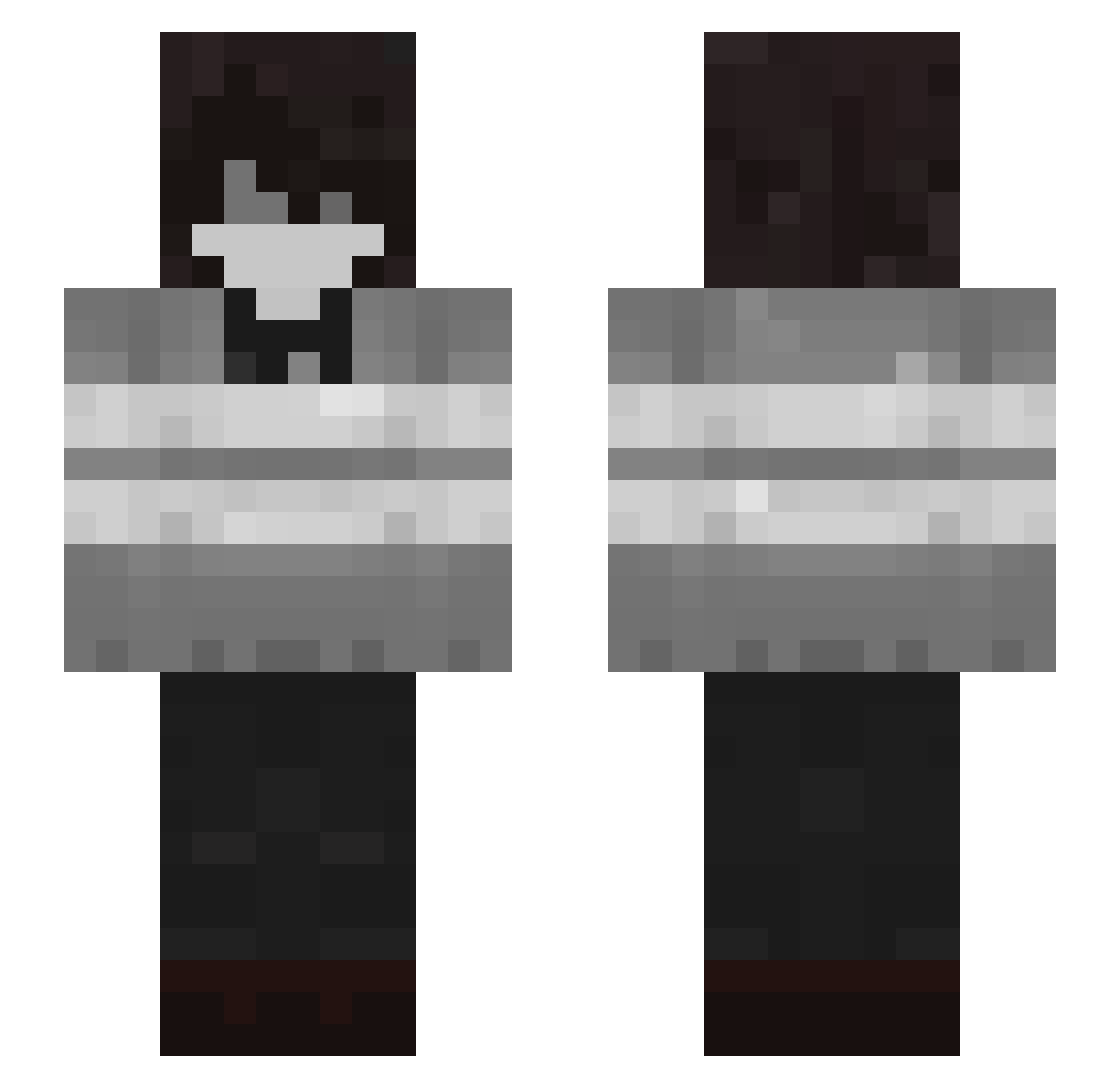 ColdNoodle123 Minecraft skin, front and back view