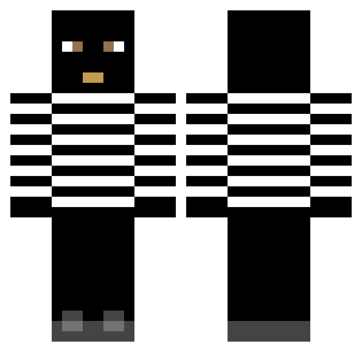 mm4q Minecraft skin, front and back view