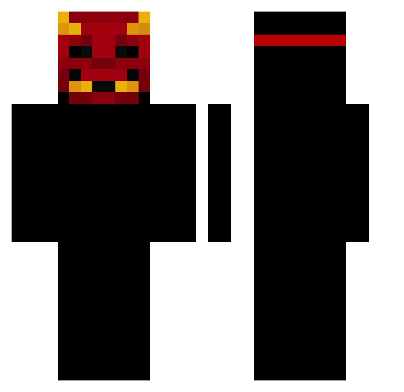TremendaPotencia Minecraft skin, front and back view