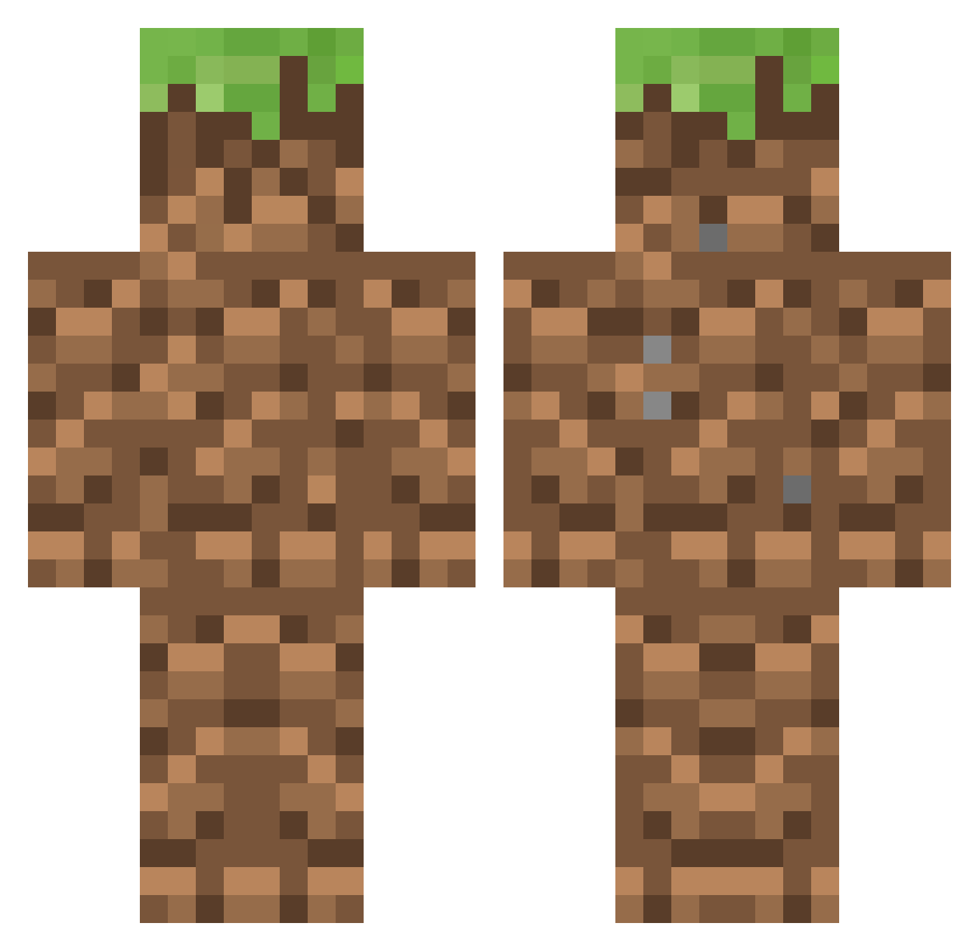 iwantxleb Minecraft skin, front and back view
