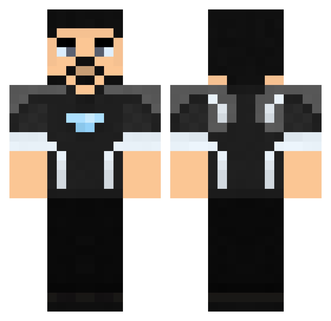 yutolojao222 Minecraft skin, front and back view