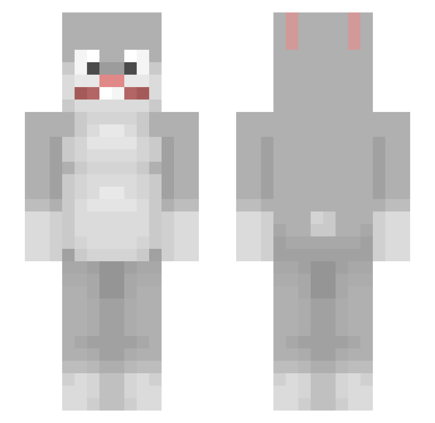 ArShin Minecraft skin, front and back view