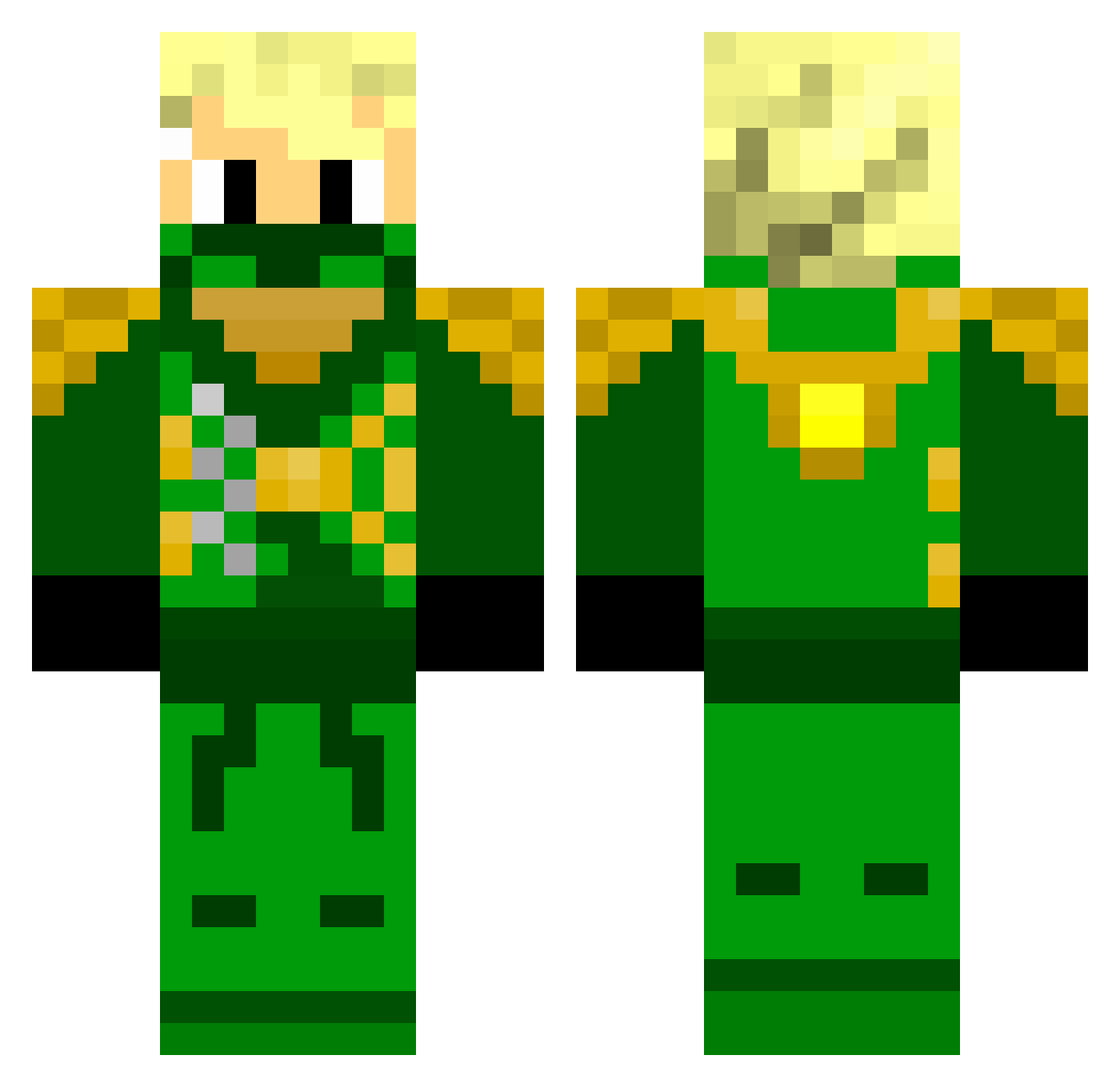 Majdalak Minecraft skin, front and back view