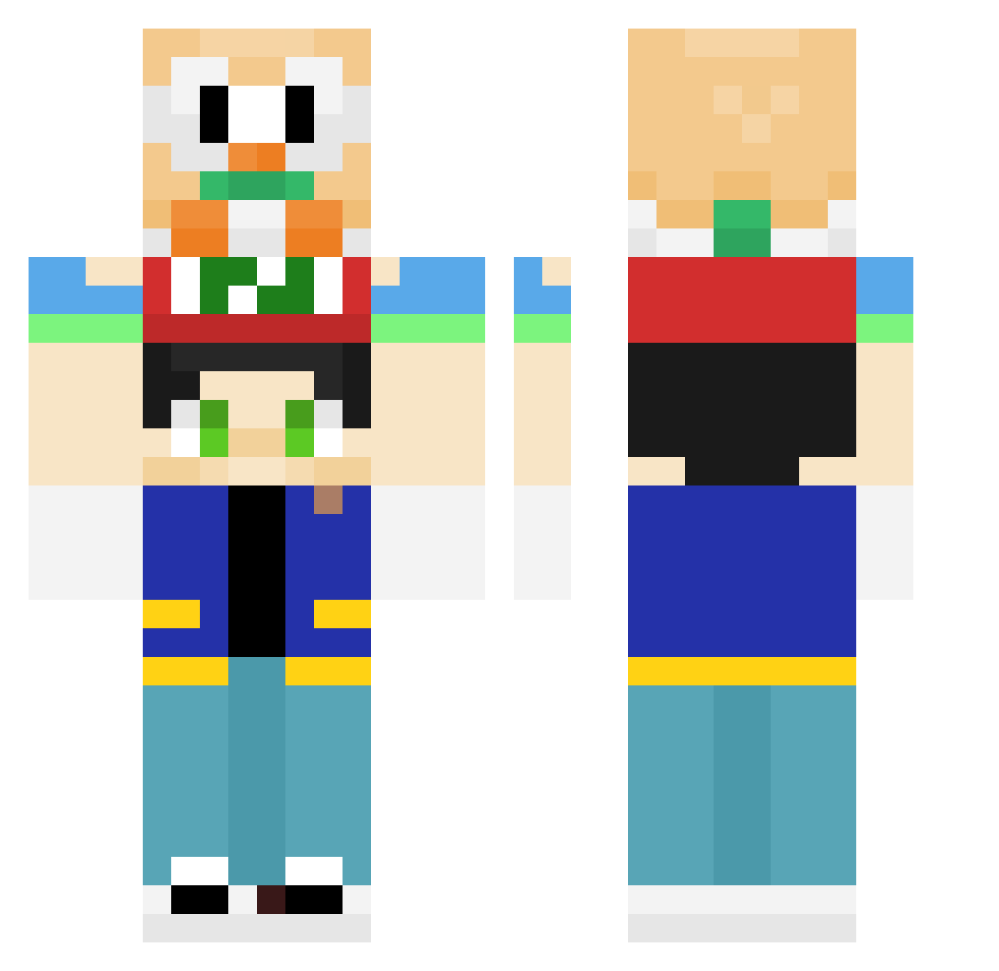 h5133 Minecraft skin, front and back view
