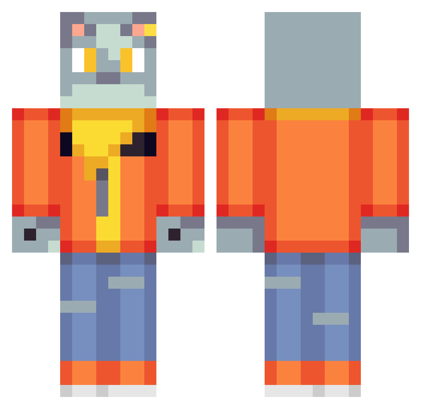 _Dooodle Minecraft skin, front and back view