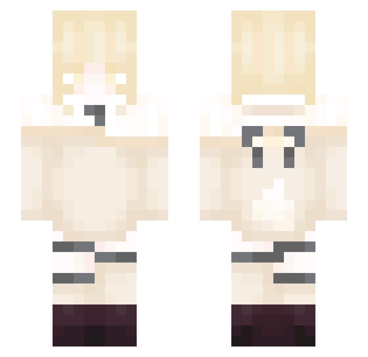 loafofbwed Minecraft skin, front and back view
