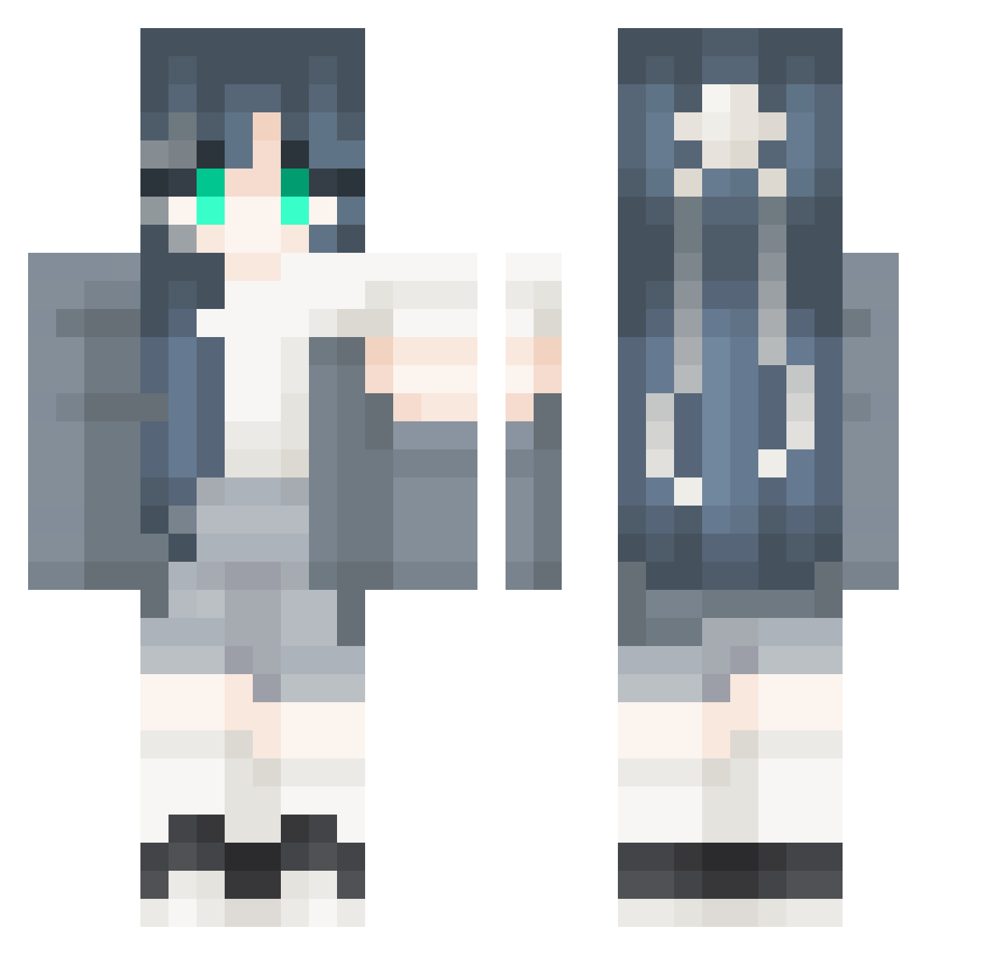 Lilo_McLovin Minecraft skin, front and back view